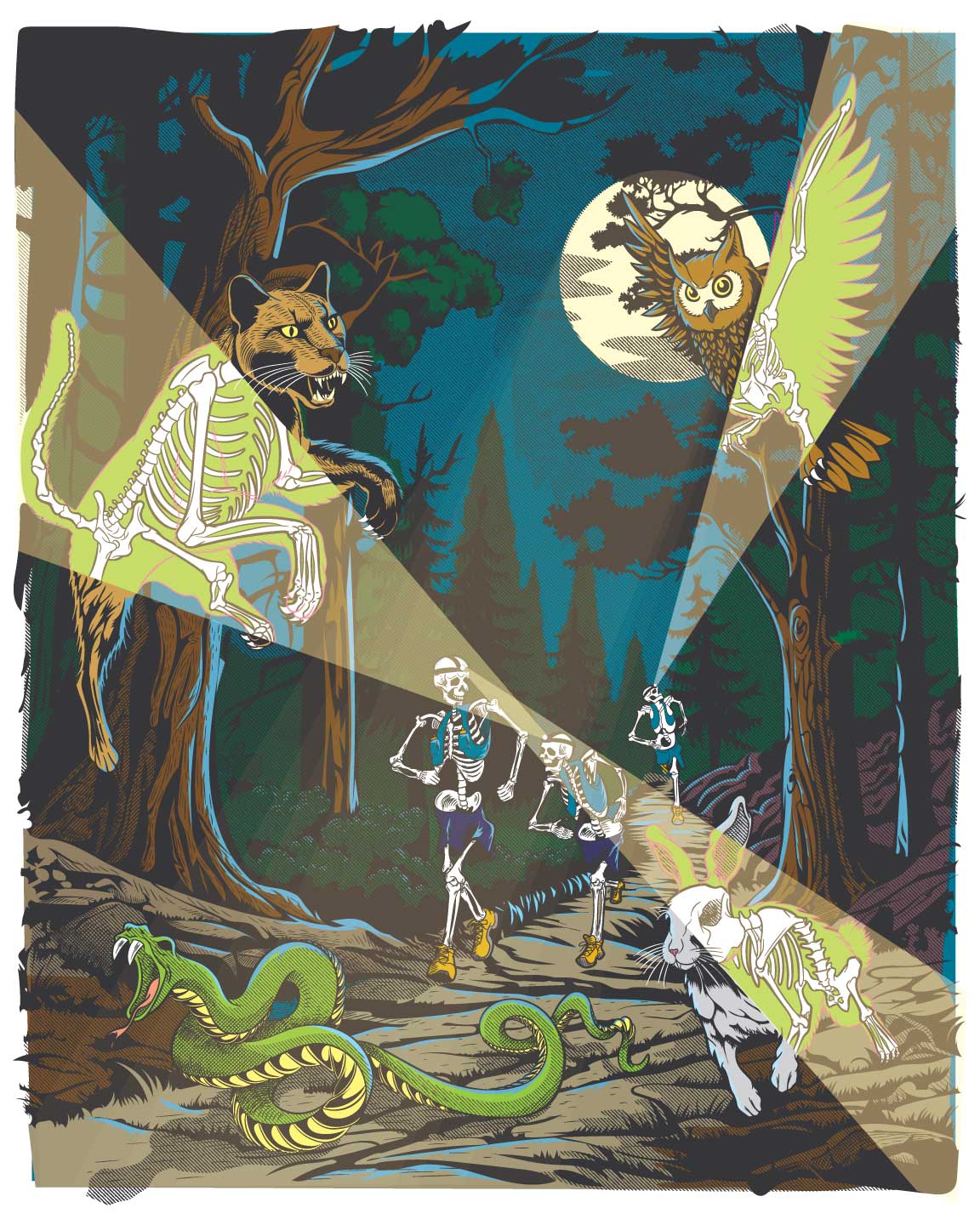 Night Run - Heathered Teal