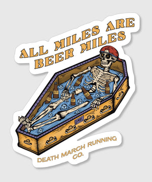Beer Miles Ice Bath Sticker