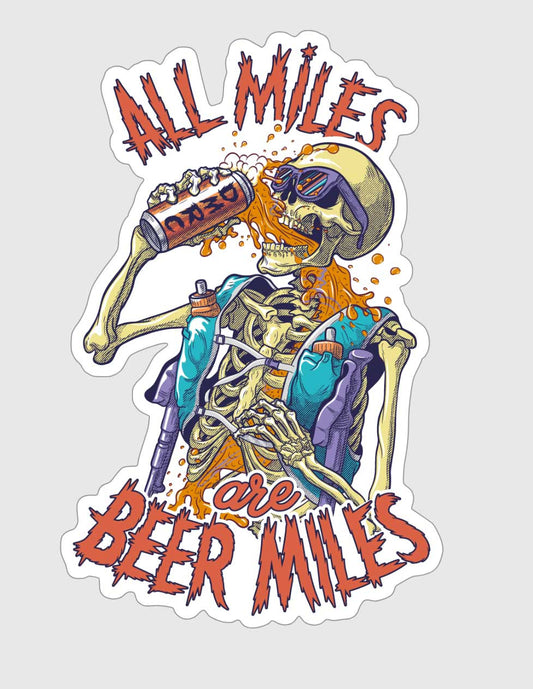 All Miles are Beer Miles Sticker