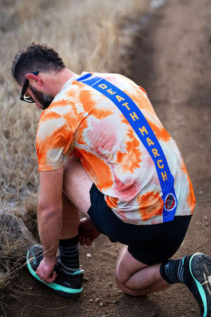 DMRC Performance Tech Tee - Orange Tie Dye