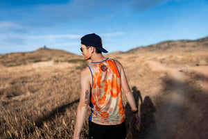 DMRC Men's Race Singlet - Orange Tie Dye