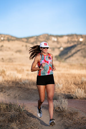 DMRC Women's Race Singlet - Neon Tie Dye