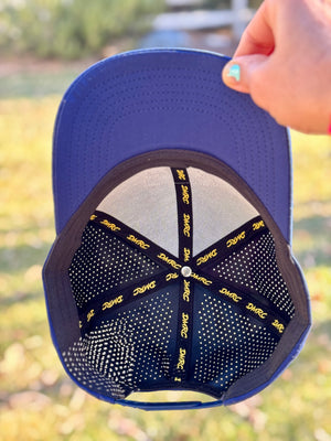DMRC Support Your Local Trail Runner Performance Snapback - Navy Curved Bill