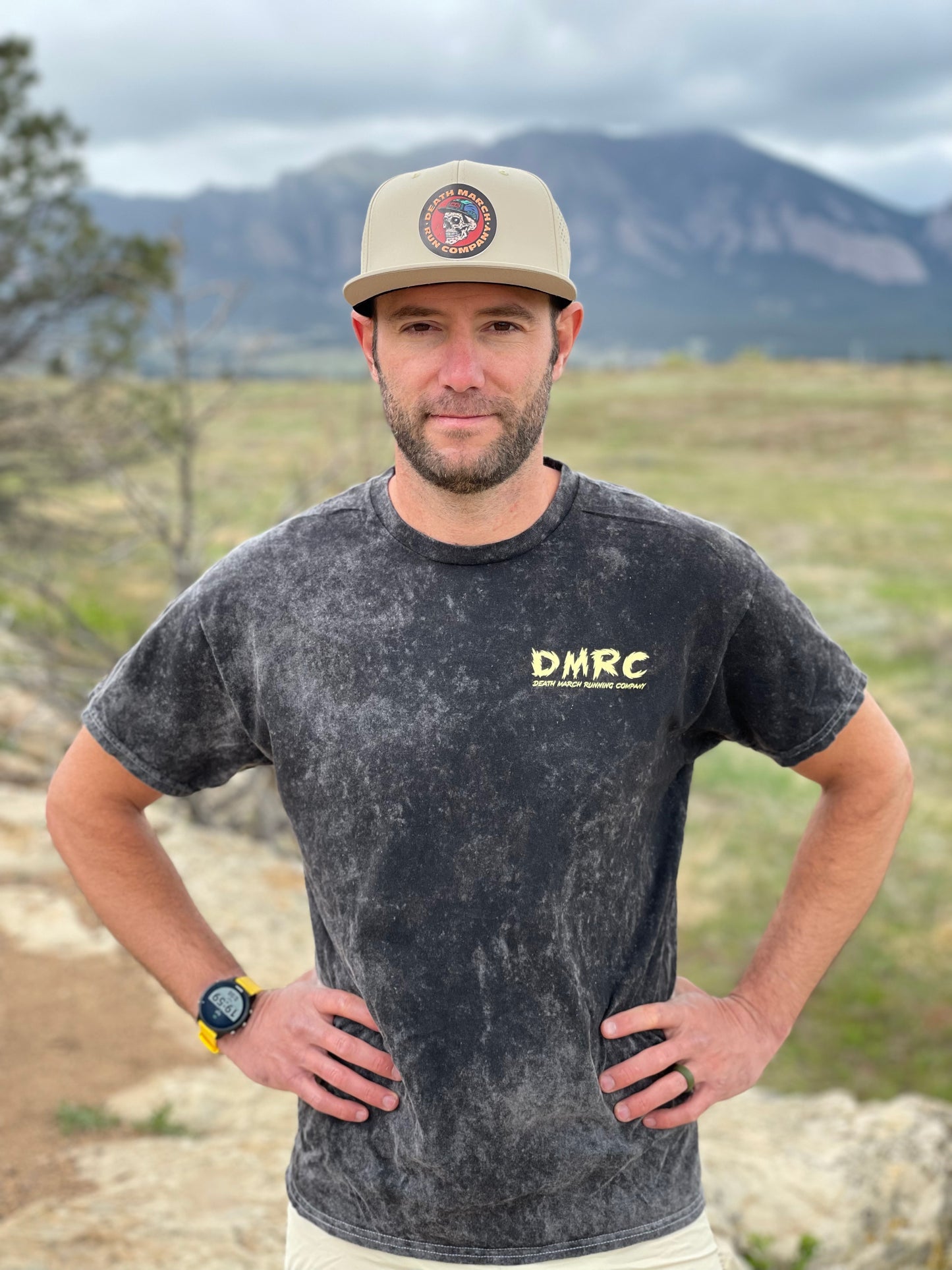 DMRC Logo Performance Hat - Desert Flat Brim