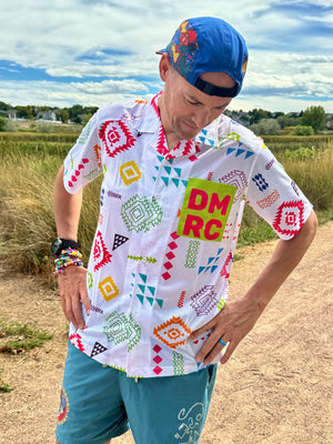 DMRC Performance Button Down - Neon Aztec