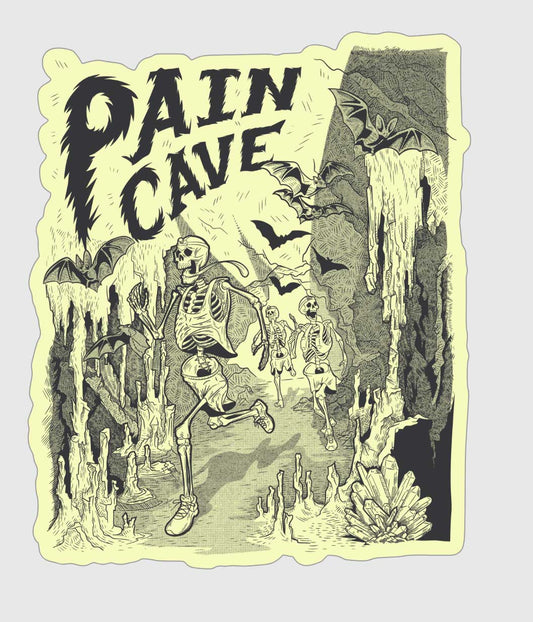 Pain Cave - Glow in the Dark Sticker