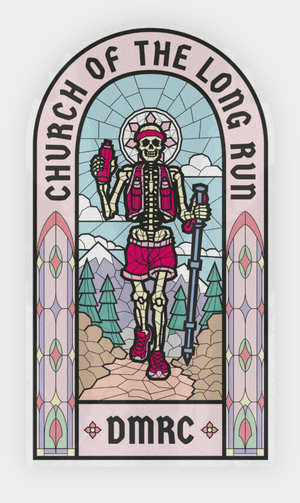 Church of the Long Run Stained Glass Sticker