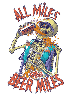 All Miles are Beer Miles - Heathered Aqua